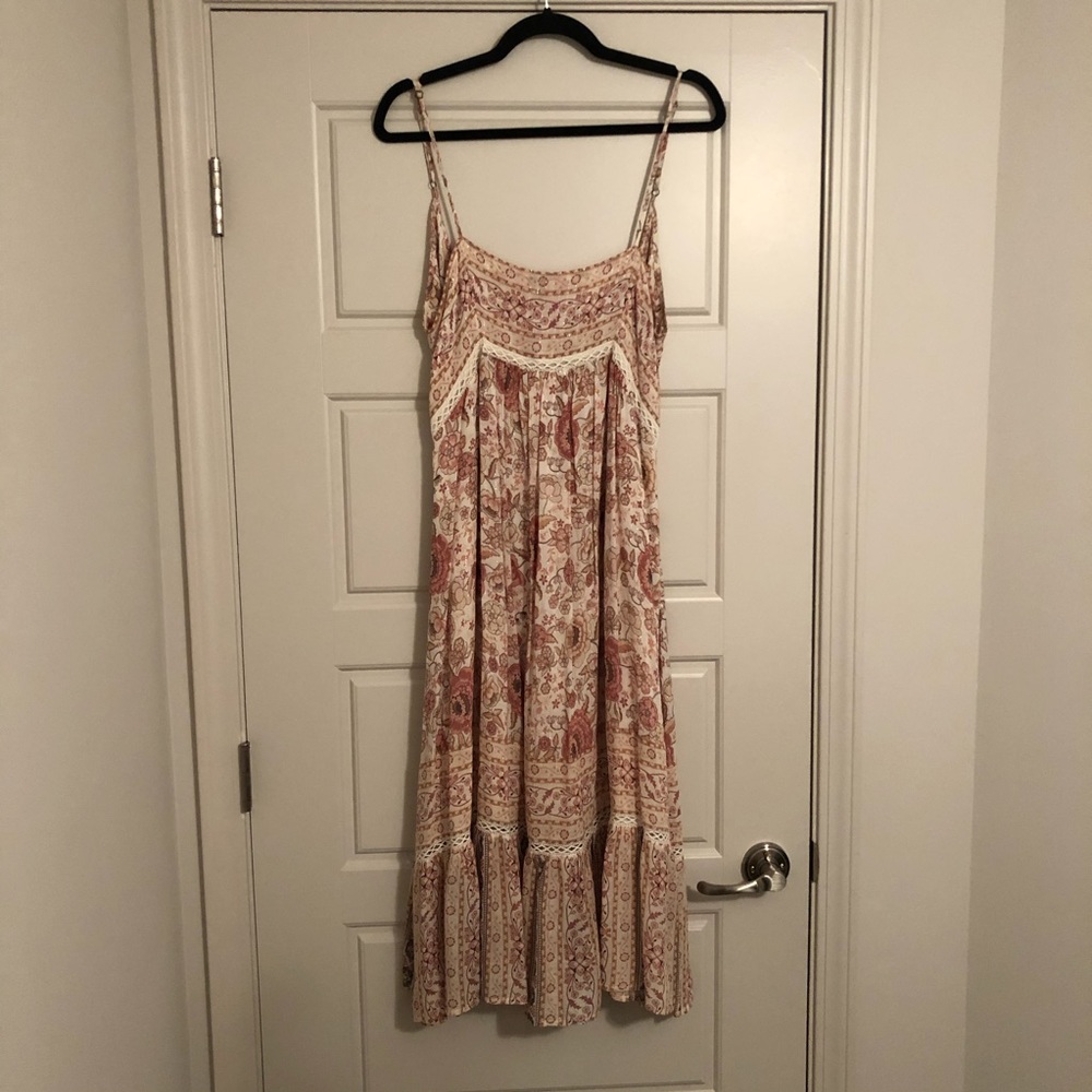 SPELL Zahara Midi Dress in Dusty Pink Medium